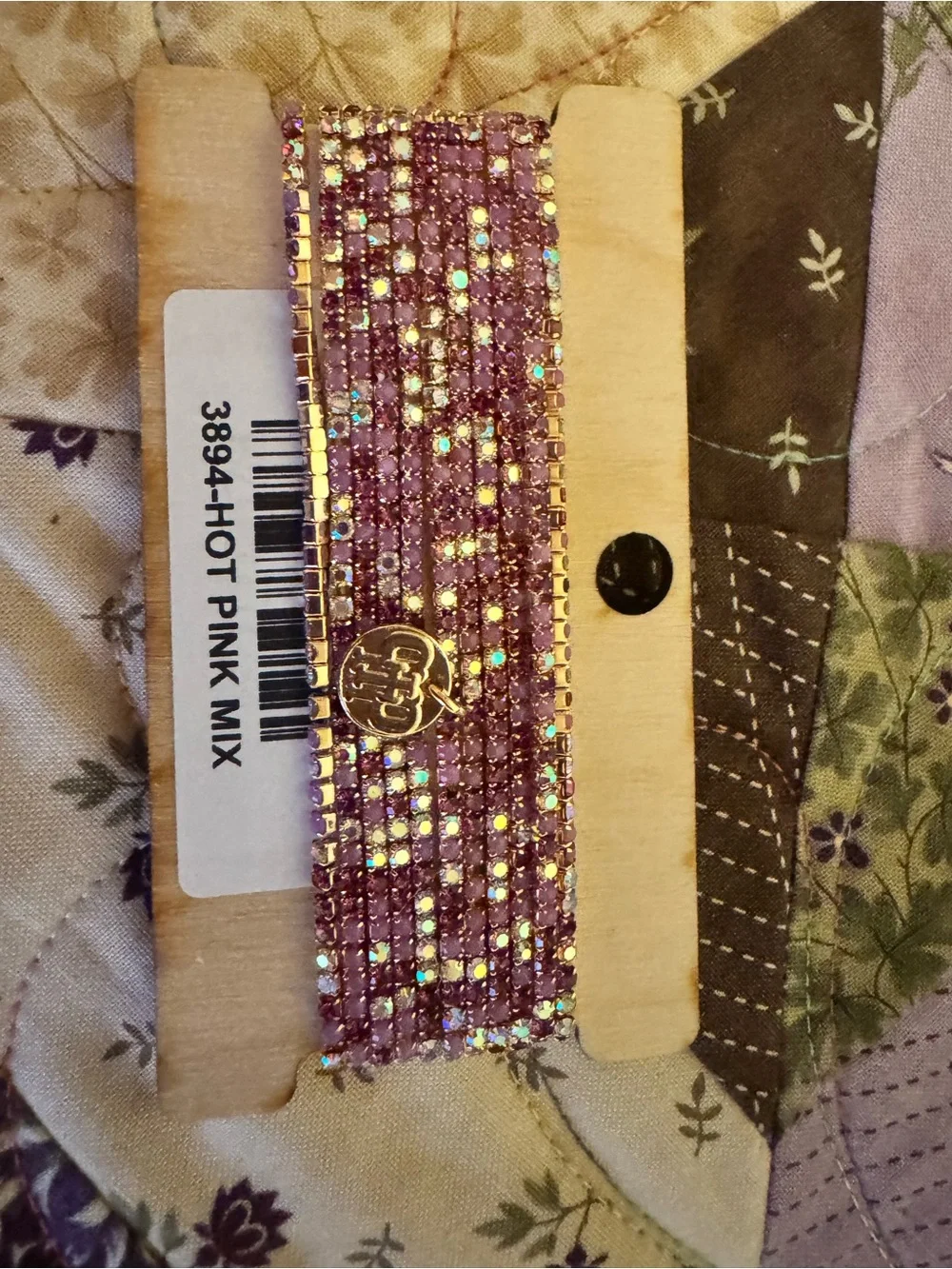 Pink Panache Multi-Row Crystal Stretch Bracelet